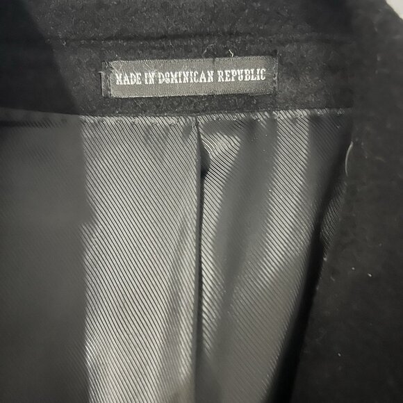 Lauren Ralph Lauren Overcoat Wool Cashmere Black Size 44R Italy Fabric Woven - Picture 6 of 8